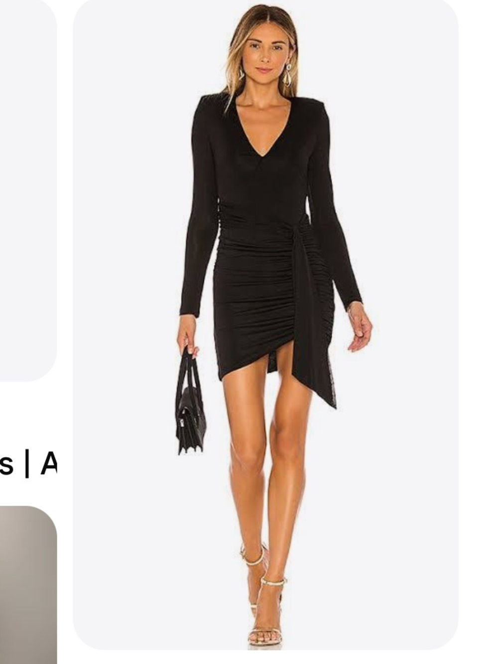Alice & Olivia-Kyra Deep V Drapey Mini Dress (6)